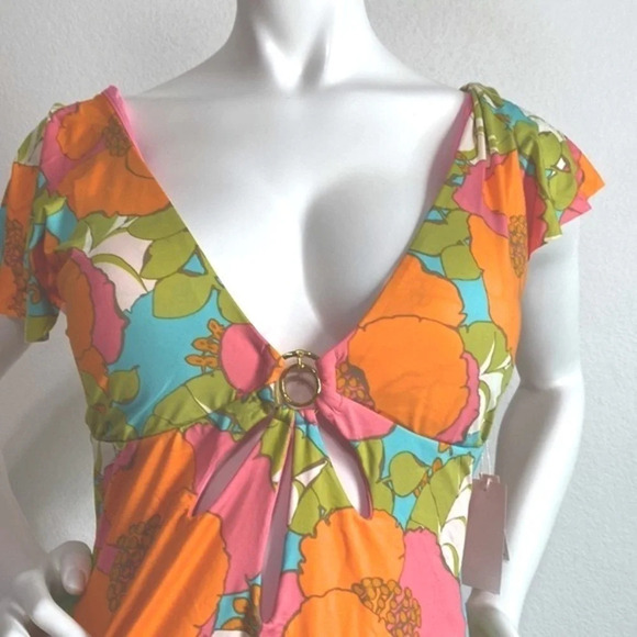 TRINA TURK NEW Playa De Flor One-piece Swimsuit Size 14 - Picture 4 of 6